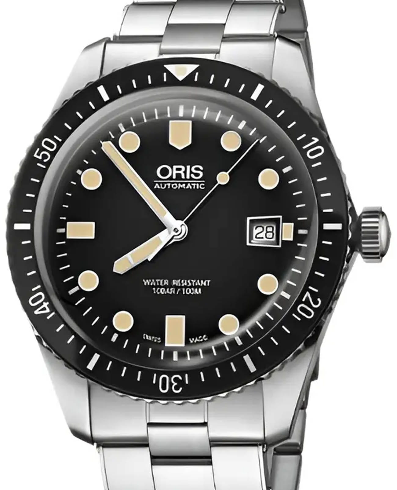 Oris Oris Divers Sixty‑Five 01 733 7720 4054-07 8 21 18 , наручные мужские часы фото под углом